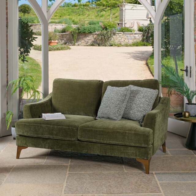 Willow 2 Seater Loveseat in Olive Green - image 1