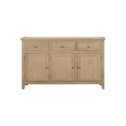 Tetbury 3 Door 3 Drawer Sideboard in Natural Oak - thumbnail 2