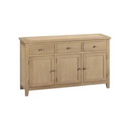 Tetbury 3 Door 3 Drawer Sideboard in Natural Oak - thumbnail 3