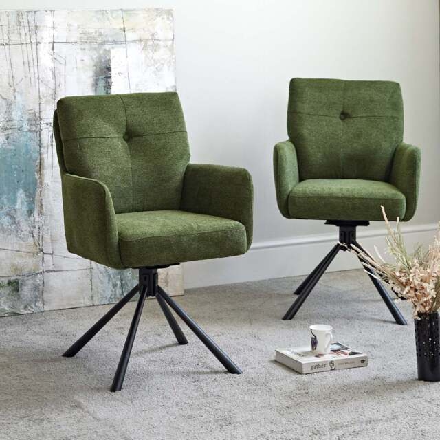 Parma Dark Green Dining Chair - Pocket Sprung (Set of 2) - image 1