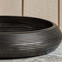 Metal Bowl Tray in Matt Black Finish - Medium - thumbnail 3