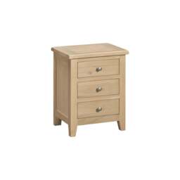 Tetbury Bedside 3 Drawers in Natural Oak - thumbnail 3