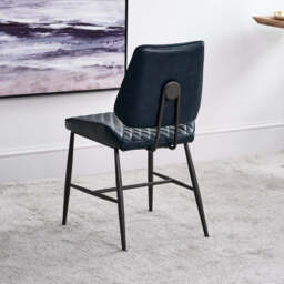 Adelaide 180cm Dining Table & 4 Digby Dining Chairs - Blue - thumbnail 4