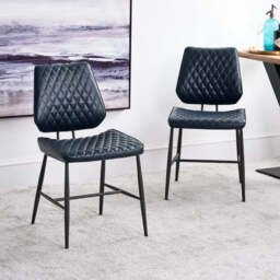 Adelaide 180cm Dining Table & 4 Digby Dining Chairs - Blue - thumbnail 3