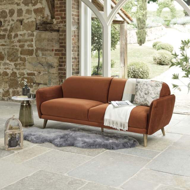 Tamar 3 Seater Sofa in Burnt Orange - image 1