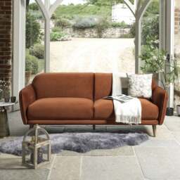 Tamar 3 Seater Sofa in Burnt Orange - thumbnail 2