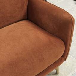 Tamar 3 Seater Sofa in Burnt Orange - thumbnail 6