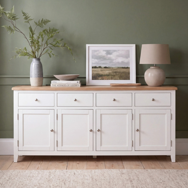 Tetbury Extra Large Sideboard in Painted / Oak - image 1