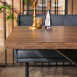 Jupiter Dining Set - Dark Oak - With LHF Corner Bench in Blue - thumbnail 3