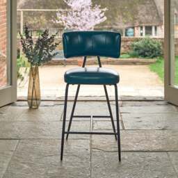 Admiral Dark Blue Bar Stool - thumbnail 2