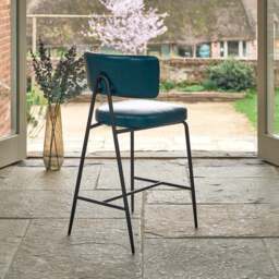 Admiral Dark Blue Bar Stool - thumbnail 3