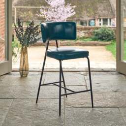 Admiral Dark Blue Bar Stool - thumbnail 1