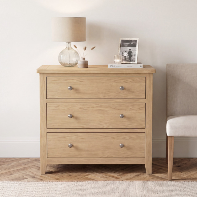 Tetbury 3 Drawer Chest in Natural Oak - image 1