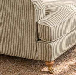 Eastbourne 2 Seater Sofa in Olive Stripe with Olive Stripe Cushions - thumbnail 5