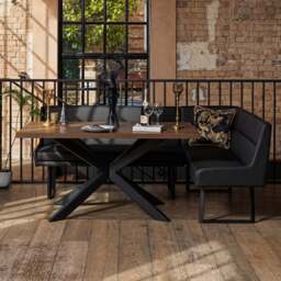 Jupiter Dark Oak Dining Table 150cm - thumbnail 1