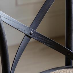 Cafe Stool Black/Rattan (Set of 2) - thumbnail 4