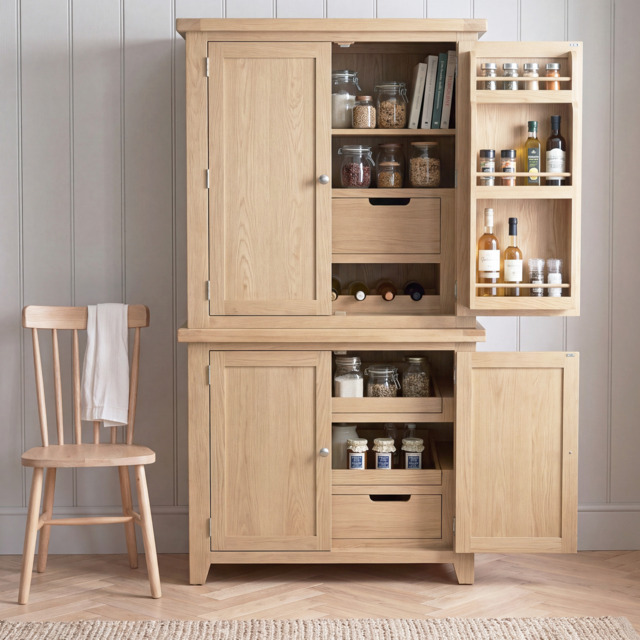 Bibury Double Larder in Natural Oak - image 1
