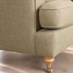 Eastbourne Armchair in Olive with Olive Stripe Cushion - thumbnail 4