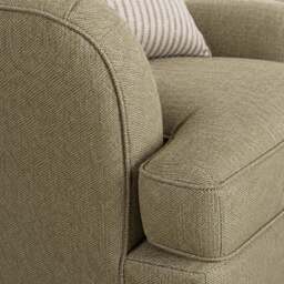 Eastbourne Armchair in Olive with Olive Stripe Cushion - thumbnail 6
