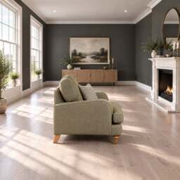 Eastbourne Armchair in Olive with Olive Stripe Cushion - thumbnail 3