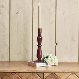 Royal Glass Candle Stick in Cherry - Small