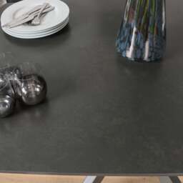 Saturn 130-190cm Motion Table Dark Grey & Rubix Corner Bench in Black - thumbnail 6