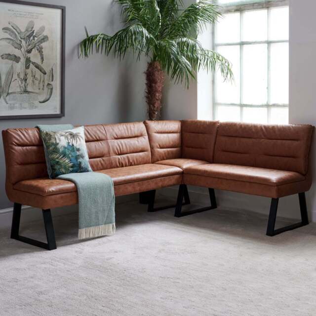 Industrial Corner Bench - Tan - image 1