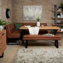 Industrial Corner Bench - Tan - thumbnail 6