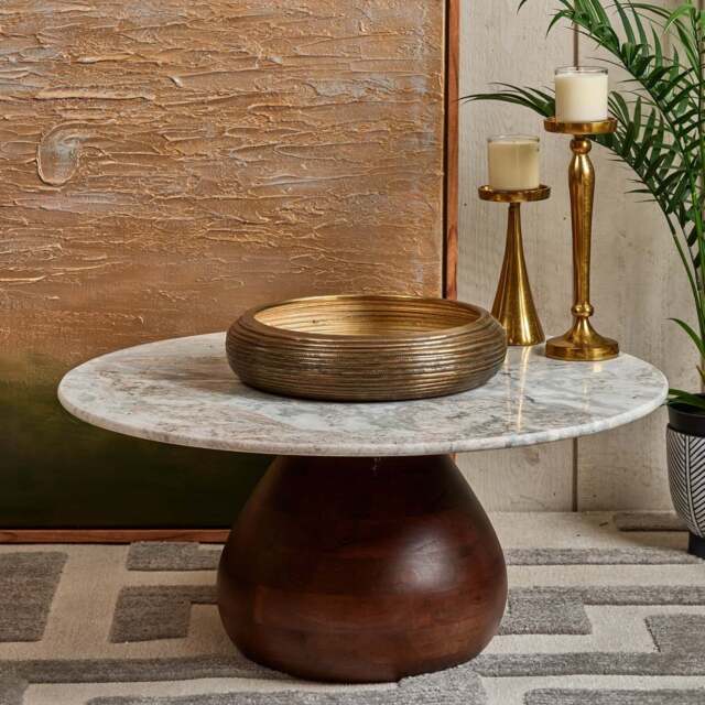 Metal Bowl Tray in Brass Finish - Small - image 1