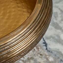 Metal Bowl Tray in Brass Finish - Small - thumbnail 3