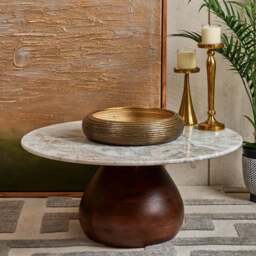 Metal Bowl Tray in Brass Finish - Small - thumbnail 1