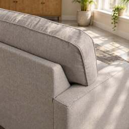 Eastbourne 2 Seater Sofa in Grey with Grey Stripe Cushions - thumbnail 6