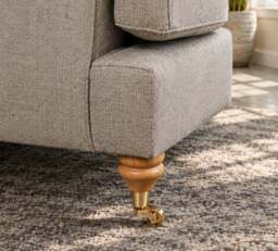 Eastbourne 2 Seater Sofa in Grey with Grey Stripe Cushions - thumbnail 5