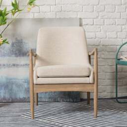 Hampton Beige Accent Chair - thumbnail 2