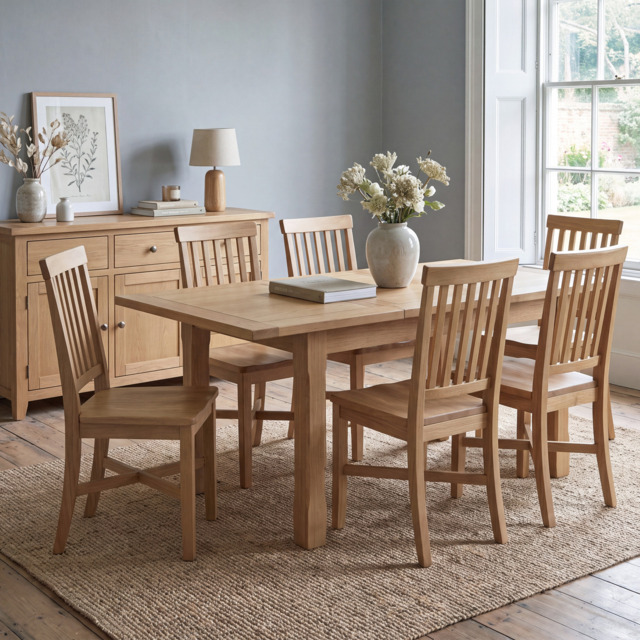 Tetbury Small Extending Dining Table in Natural Oak - image 1