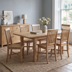 Tetbury Small Extending Dining Table in Natural Oak