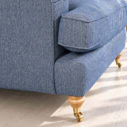 Eastbourne Armchair in Navy with Navy Stripe Cushion - thumbnail 6