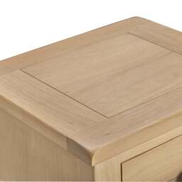 Tetbury 1 Drawer Lamp Table With Shelf in Natural Oak - thumbnail 4