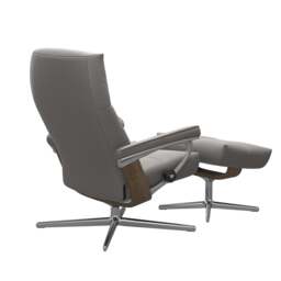 Stressless David Recliner with Cross Base and Footstool - Medium / Stressless Fabrics - thumbnail 5
