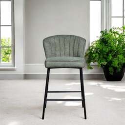 Tristan Petrol Fabric Bar Stool (Set of 2) - thumbnail 2
