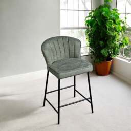 Tristan Petrol Fabric Bar Stool (Set of 2) - thumbnail 3