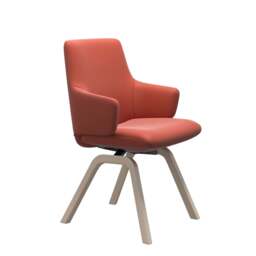 Stressless Laurel Low Back Dining Chair with Contemporary Base - Large with Arms / Stressless Fabrics - thumbnail 1