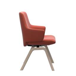 Stressless Laurel Low Back Dining Chair with Contemporary Base - Large with Arms / Stressless Fabrics - thumbnail 4