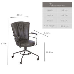 Hardy Office Chair - Grey - thumbnail 5