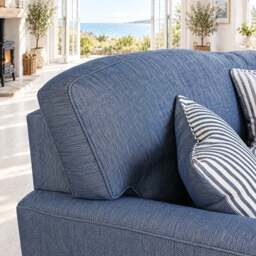 Eastbourne Snuggler in Navy with Navy Stripe Cushions - thumbnail 6