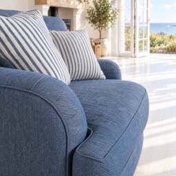 Eastbourne Snuggler in Navy with Navy Stripe Cushions - thumbnail 5