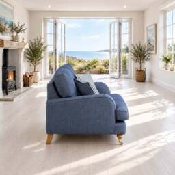 Eastbourne Snuggler in Navy with Navy Stripe Cushions - thumbnail 2