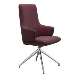 Stressless Laurel High Back Dining Chair with Cross Base - Large with Arms / Stressless Batick