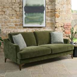 Willow 3 Seater Sofa in Olive Green - thumbnail 2
