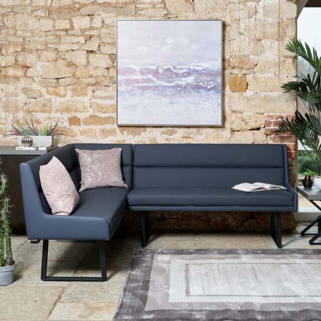 Jupiter Corner Bench in Navy - Right Hand Facing - image 1